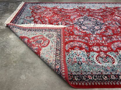 9’x12’ Hand-Knotted Very Fine Wool SinoPersian Area Rug Handmade Carpet