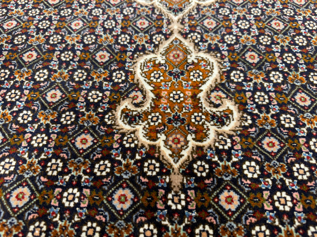Hand-Knotted Persian Tabriz Mahi Rug - 5'x6'7"