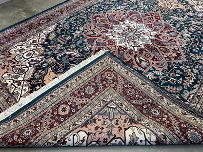 9’9”x13’10” Hand-Knotted Wool IndoHeriz Area Rug