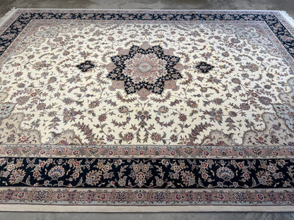 10’x13’8” Hand-Knotted Oriental IndoKashan Area Rug