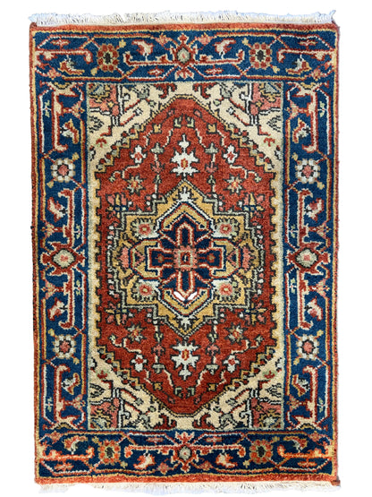 Hand-Knotted IndoHeriz Rug - 2’x3’