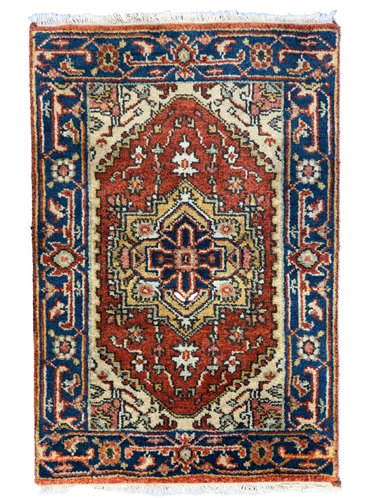 Hand-Knotted IndoHeriz Rug - 2’x3’