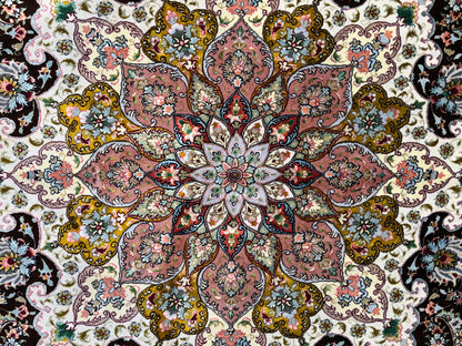 11’4”x16’6” Hand-Knotted 70 Raj Persian Tabriz Rug