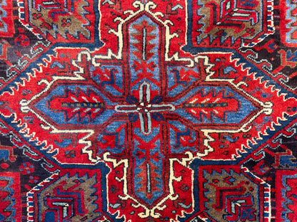 Hand-Knotted Persian Heriz Rug - 7’3”x10’3”