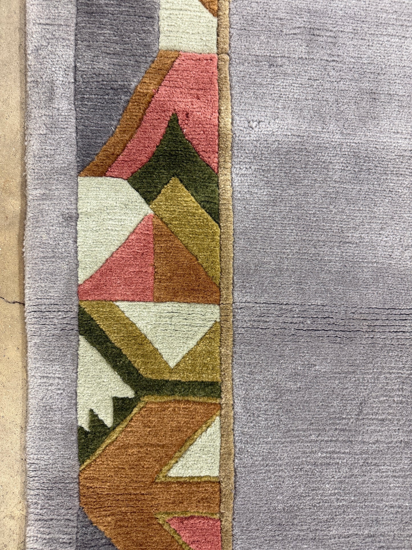 Hand-Knotted Contemporary Runner - 3’11”x9’8”