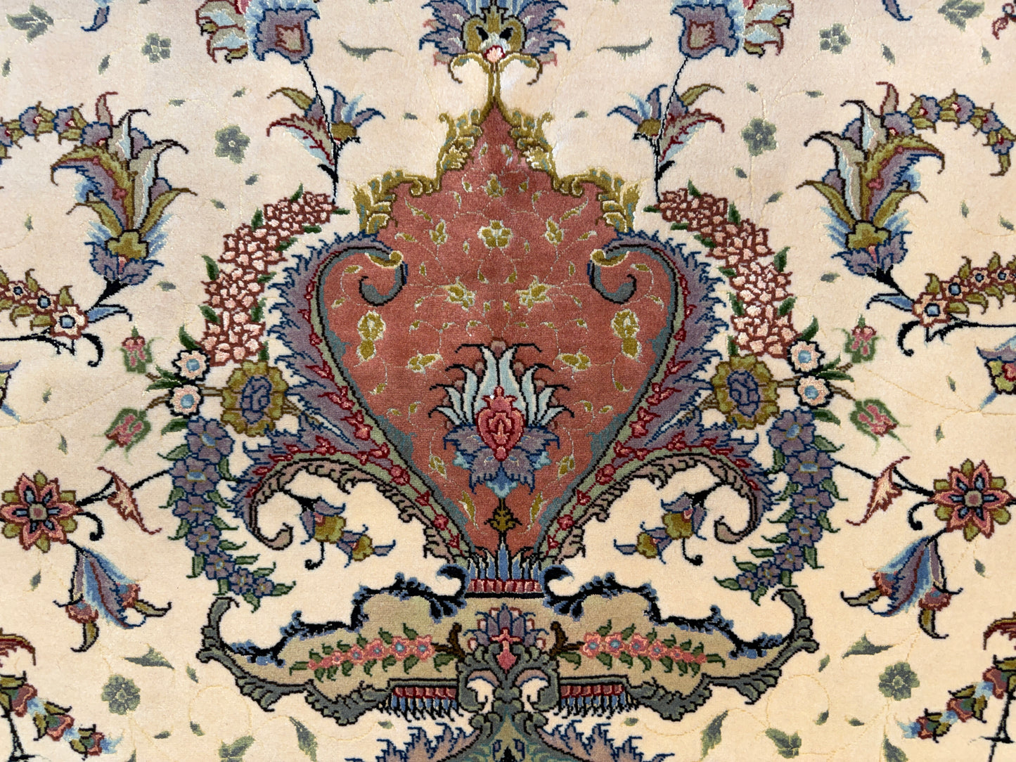 Hand-Knotted 60 Raj Persian Tabriz Rug - 10’x13’1”