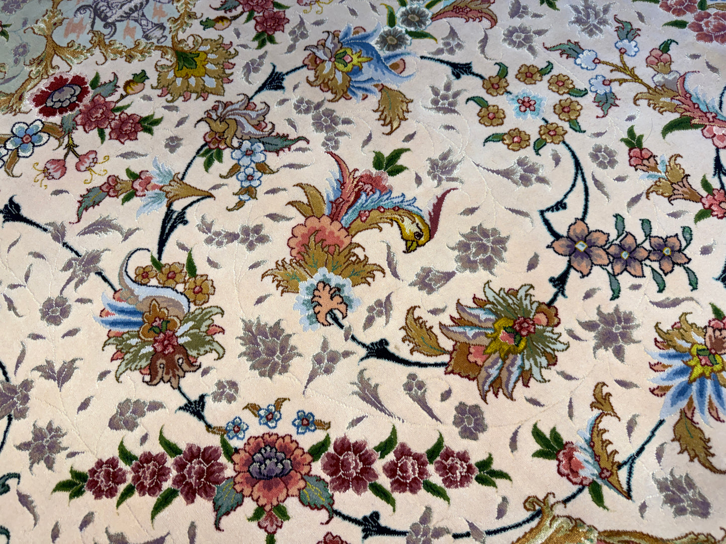 11’4”x16’2” Very Fine Hand-Knotted Persian Tabriz 80 Raj Signed Area Rug