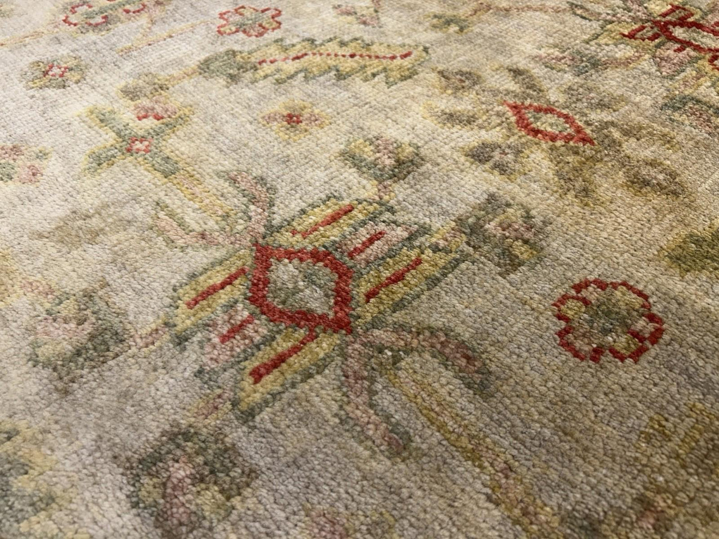 8’4”x10’ Hand-Knotted Wool Oushak All-over Area Rug