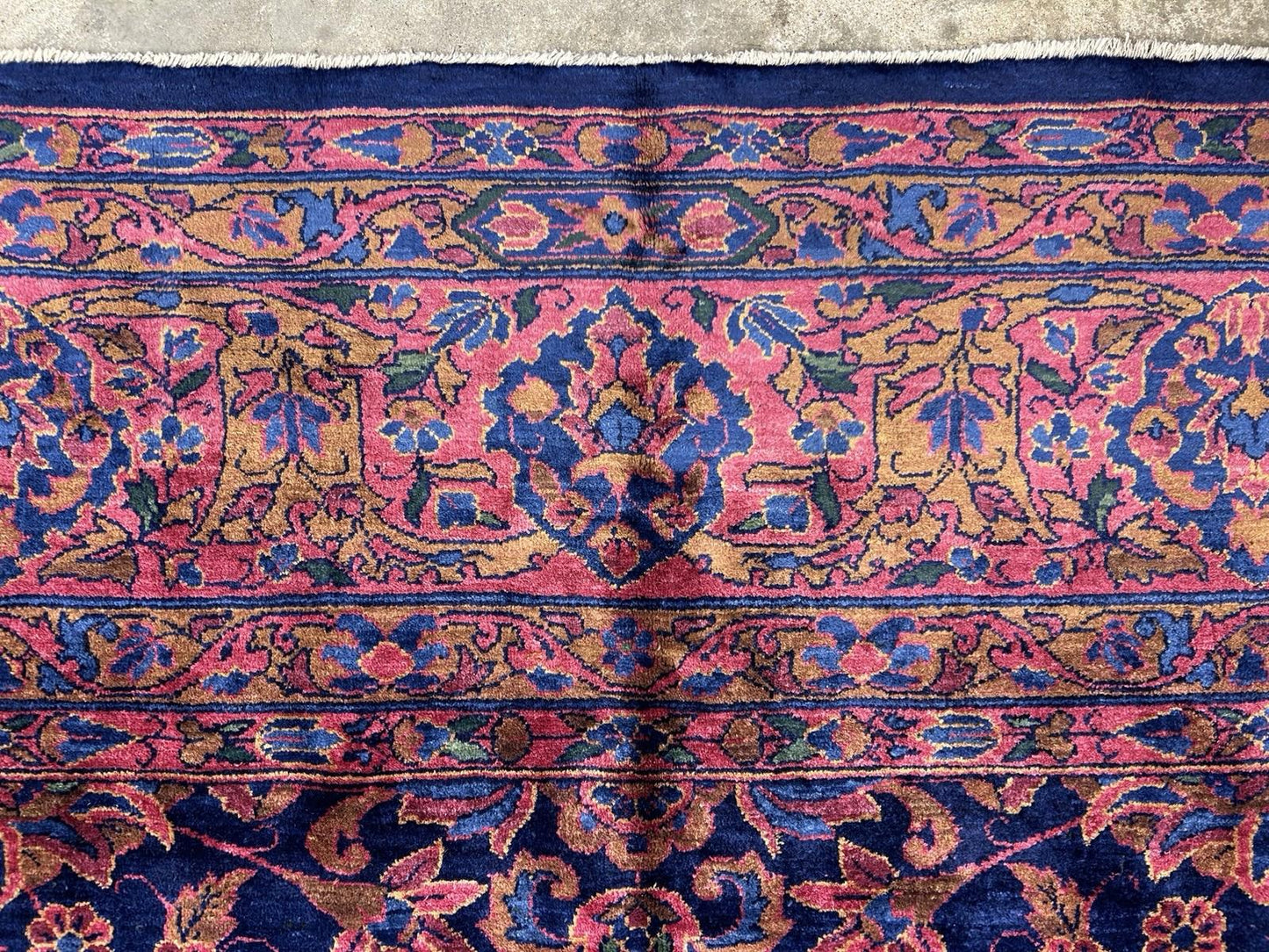 9x14 Very Fine Hand-knotted Antique Wool Manchester Kashane Signed Rug Handmade