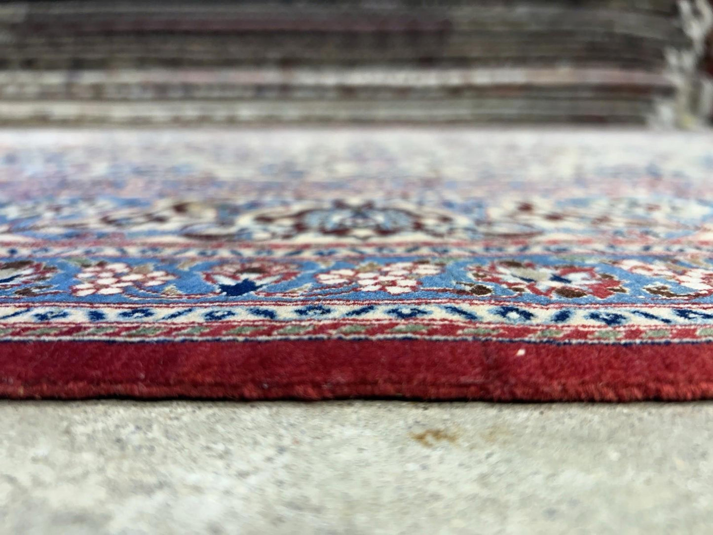 4’11”x7’6” Hand-Knotted Fine Antique Wool Nain Area Rug - All-over Carpet