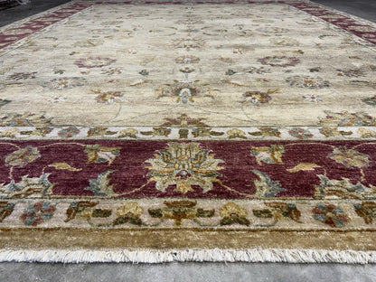 8’x10’ Hand-Knotted Wool Pishawar All-over Area Rug
