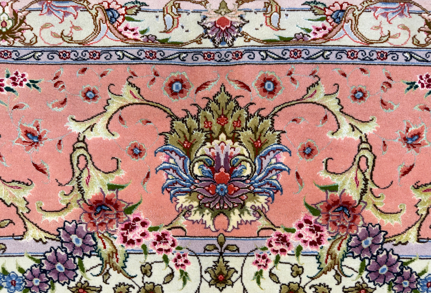 9’9”x13’3” Fine Hand-Knotted Persian Tabriz Signed Area Rug