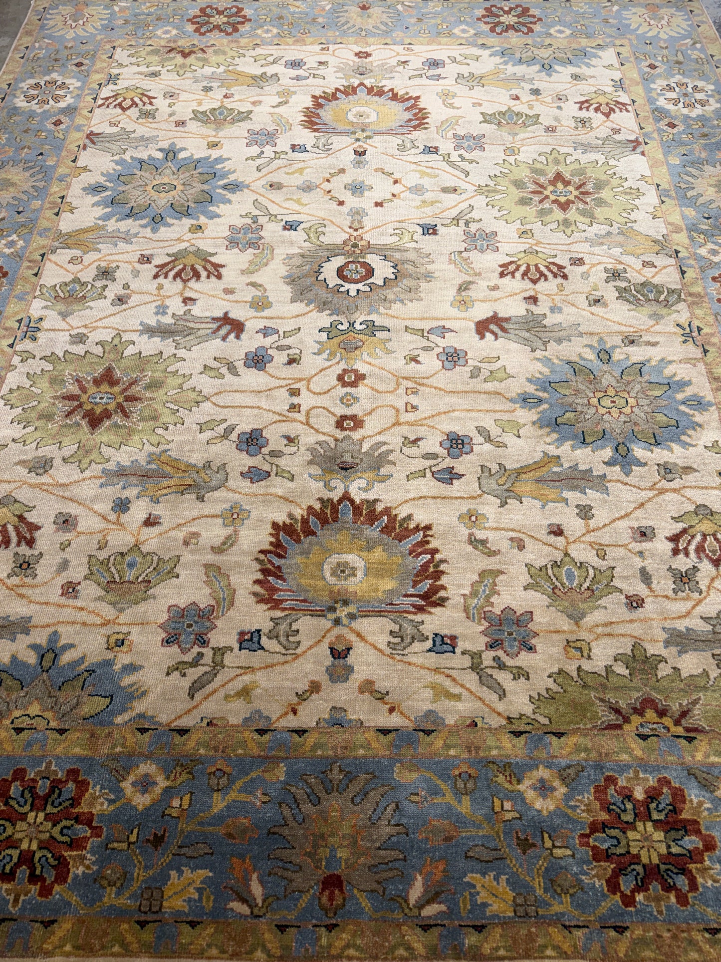 8’x9’10” Hand-Knotted Wool IndoMahal Area Rug