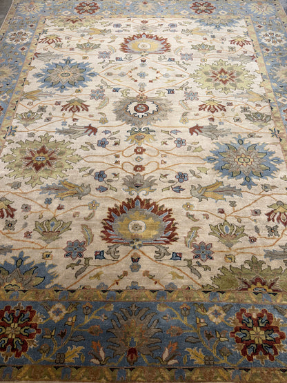 8’x9’10” Hand-Knotted Wool IndoMahal Area Rug
