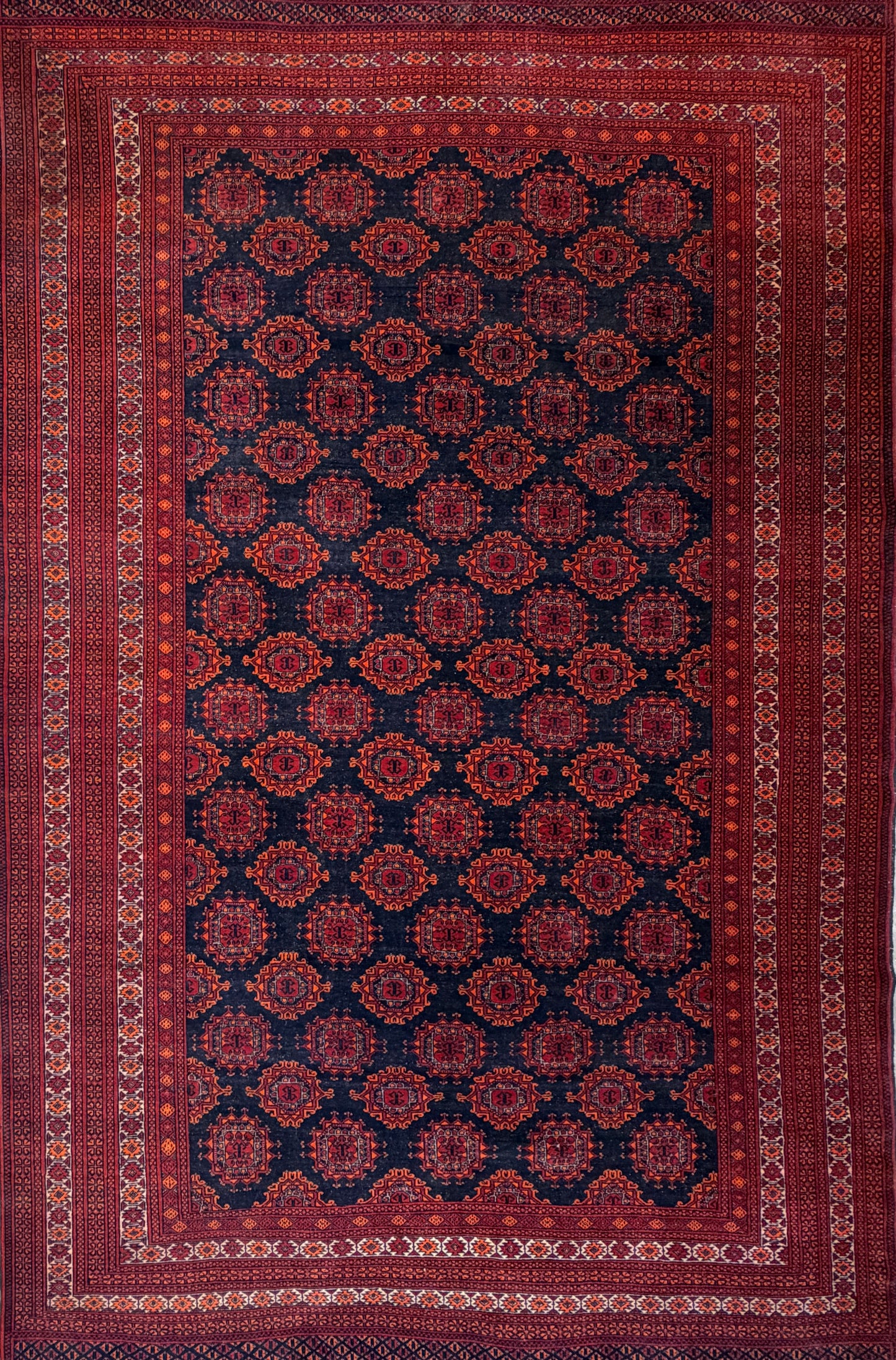 6’5”x9’10” Hand-Knotted Wool Bokhara Oriental Area Rug