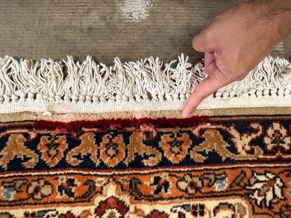 Hand-Knotted Persian Tabriz Rug- Signed - 7’10”x9’10”
