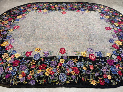 Antique French Needlepoint Rug - 8’3”x10’7”