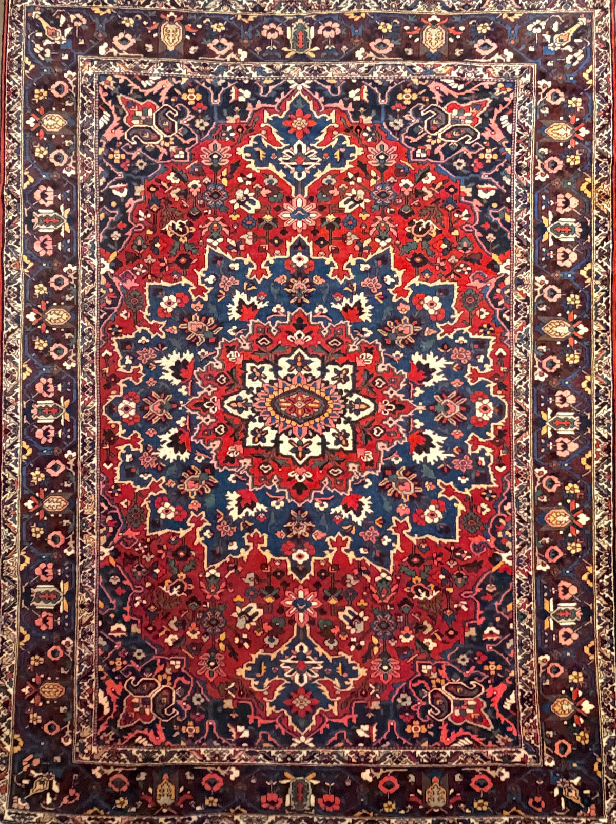 Hand-Knotted Persian Bakhtiari Rug - 9’1”x12’