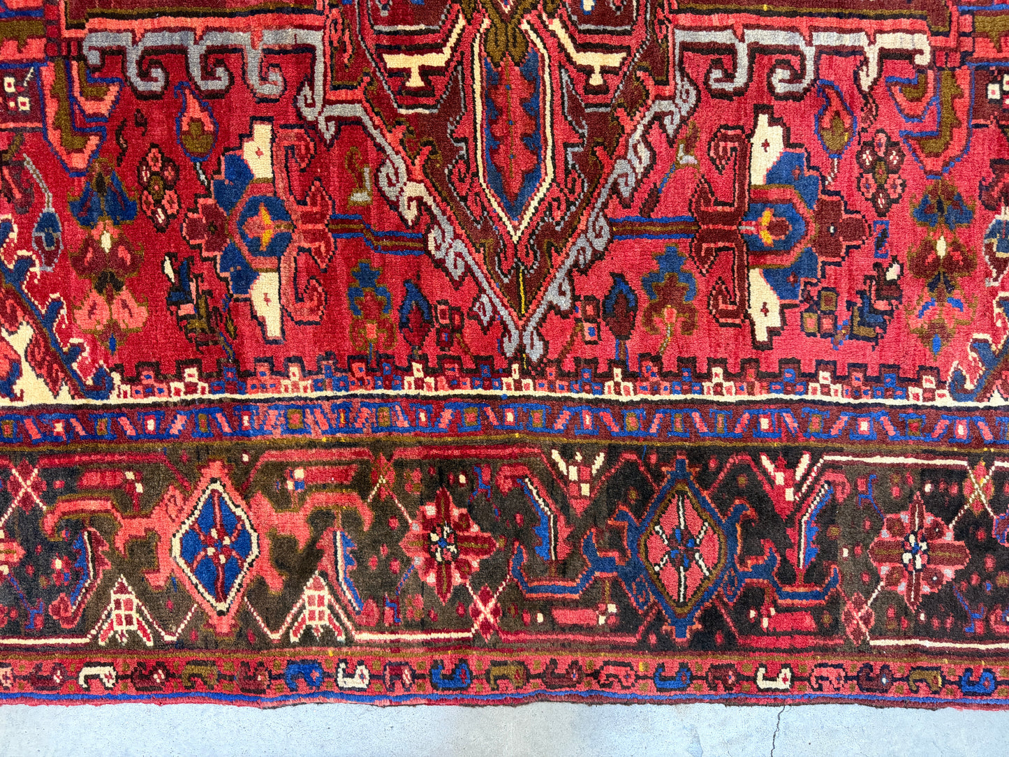 Hand-Knotted Persian Heriz Rug - 9’3”x11’9”