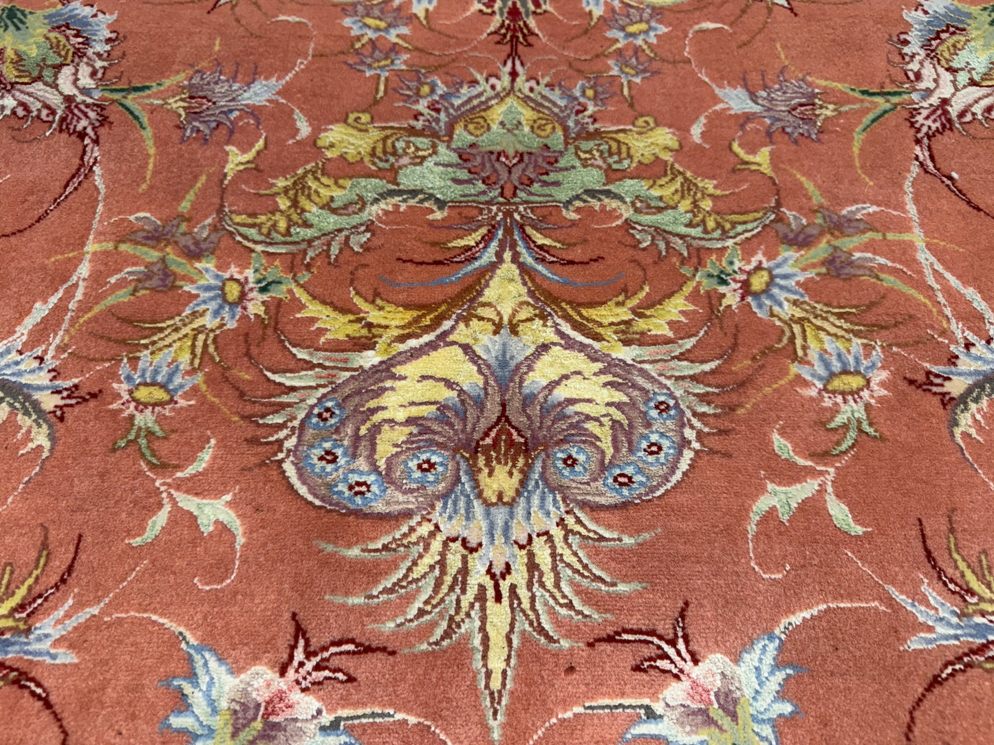 Hand-Knotted 60 Raj Persian Tabriz Rug - Signed Beheshti - 6’7”x9’9”