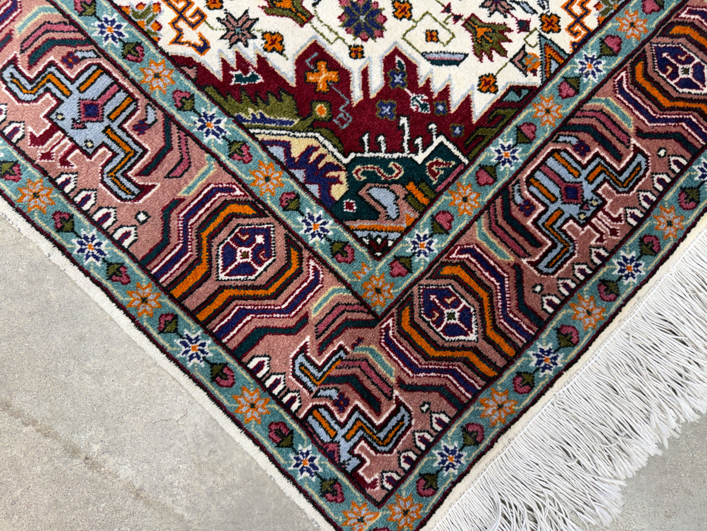 Hand-Knotted Persian Tabriz Heriz Rug - 3’3”x5’3”