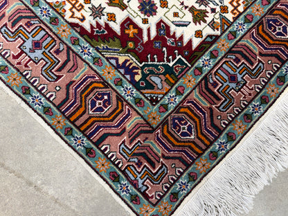 Hand-Knotted Persian Tabriz Heriz Rug - 3’3”x5’3”
