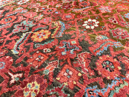 8’x15’4” Antique Hand-Knotted Very Fine Wool Persian Malayer Area Rug