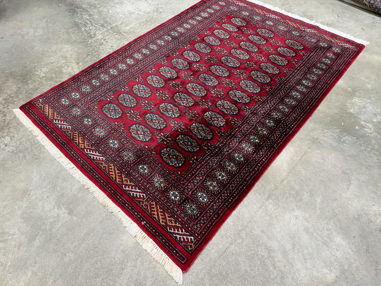 Hand-Knotted Bokhara Rug - 4’2”x6’3”