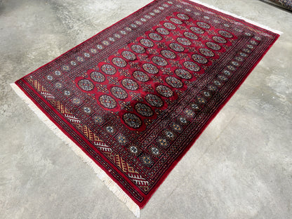 Hand-Knotted Bokhara Rug - 4’2”x6’3”