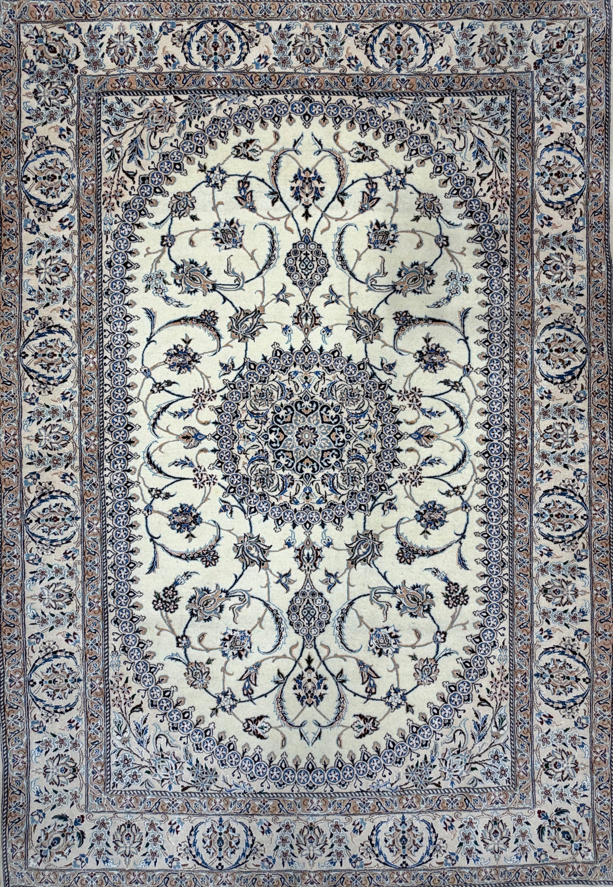 Hand-Knotted 6 La Persian Nain Rug - 4'4"x6'4"