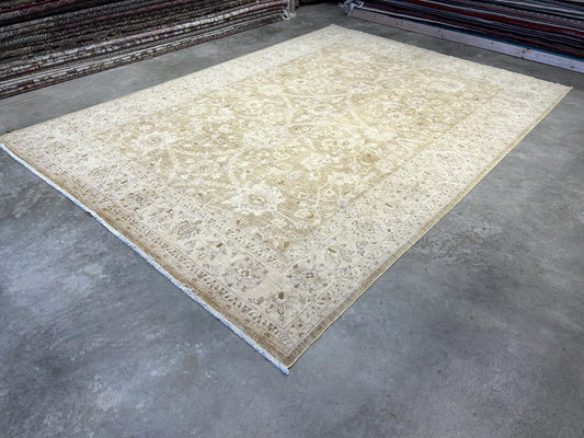 7’9”x10’10” Hand-Knotted Wool Oushak All-over Area Rug