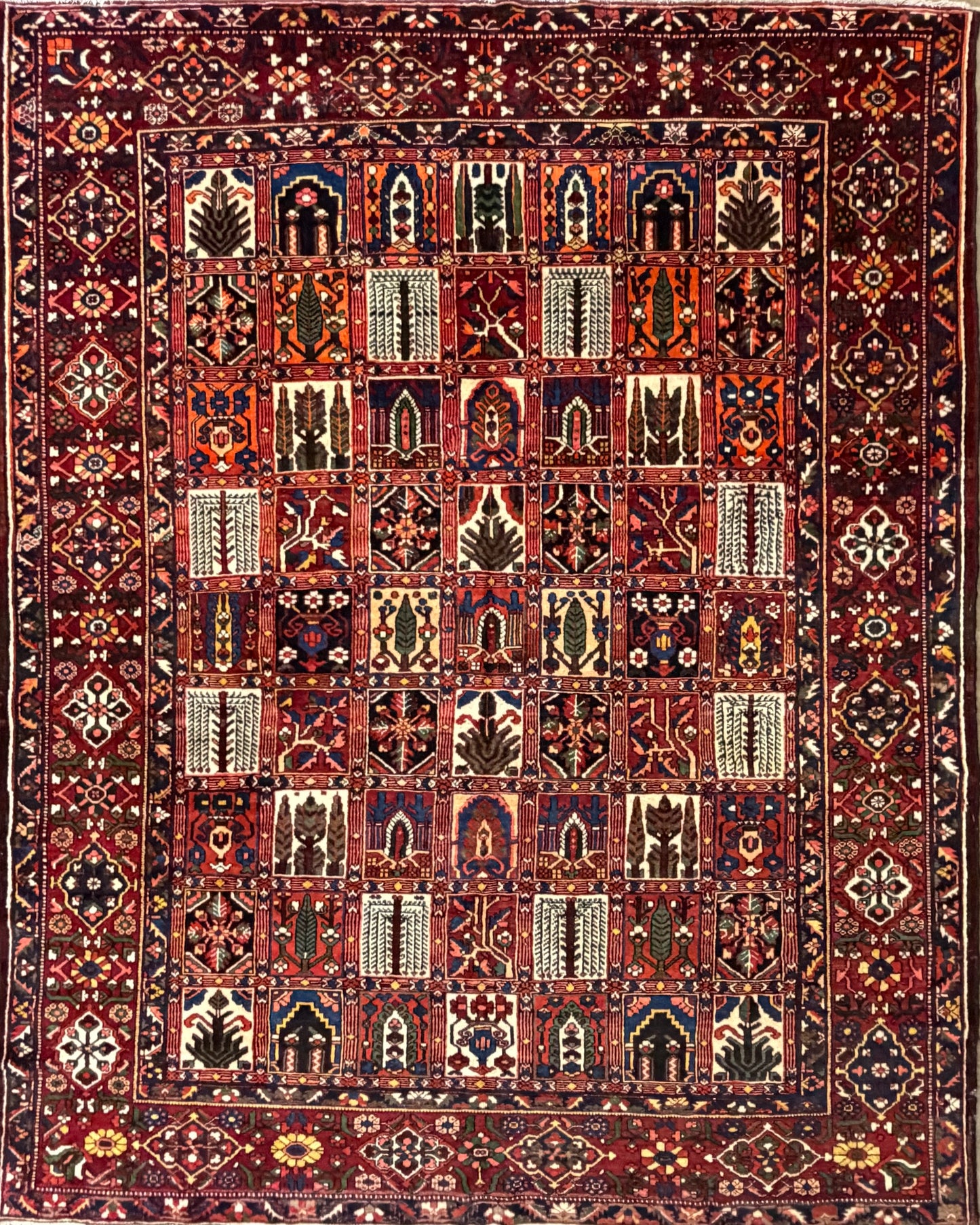 Hand-Knotted Persian Bakhtiari Rug - 10’5”x12’8”