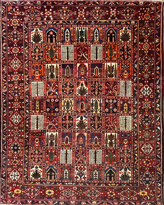 Hand-Knotted Persian Bakhtiari Rug - 10’5”x12’8”