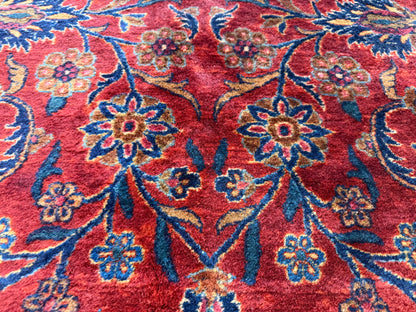Hand-Knotted Manchester Persian Kashan Rug - Signed - 10’7”x16’6”
