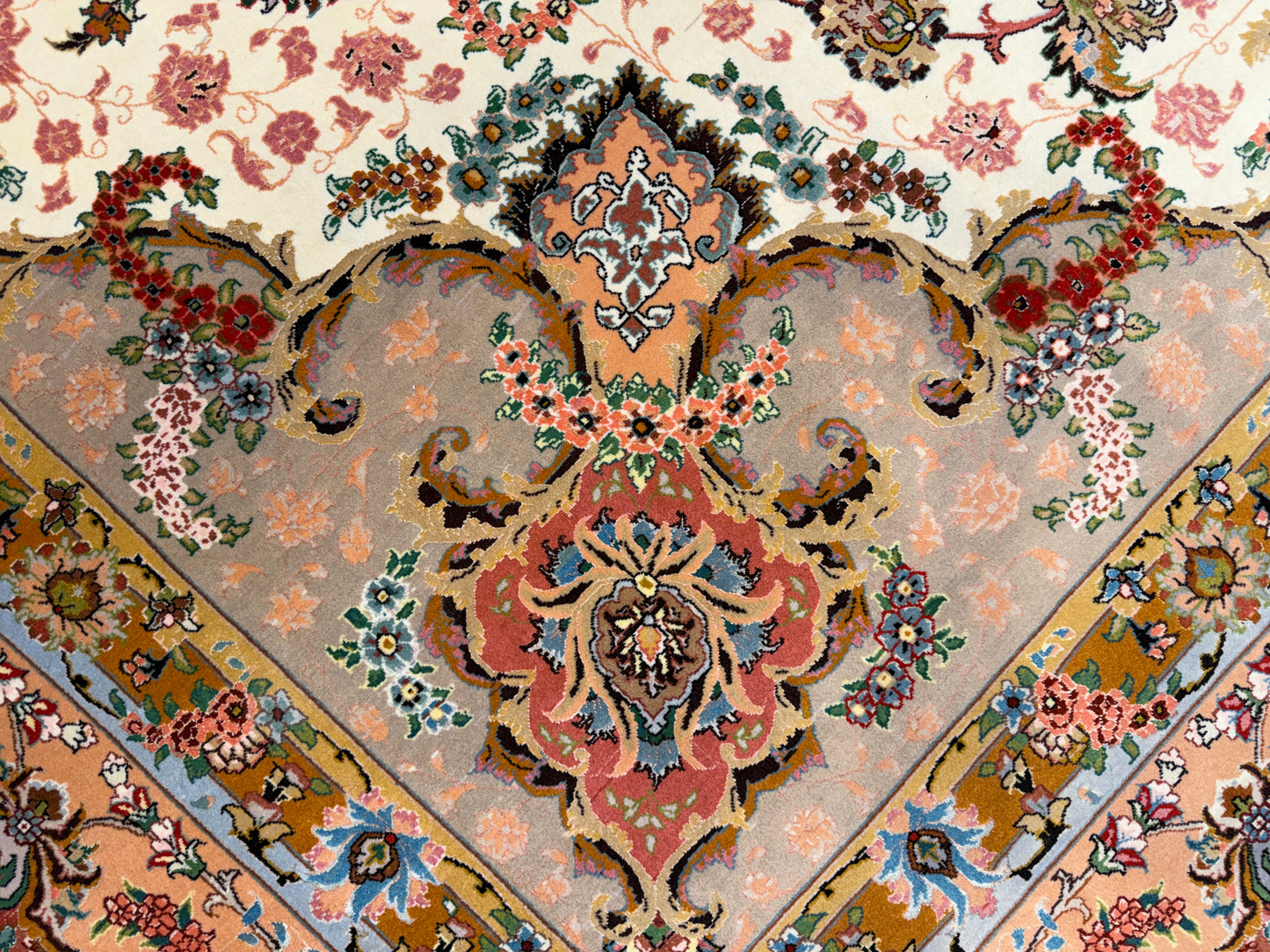 Hand-Knotted 70 Raj Persian Tabriz Rug - 10’x13’5”