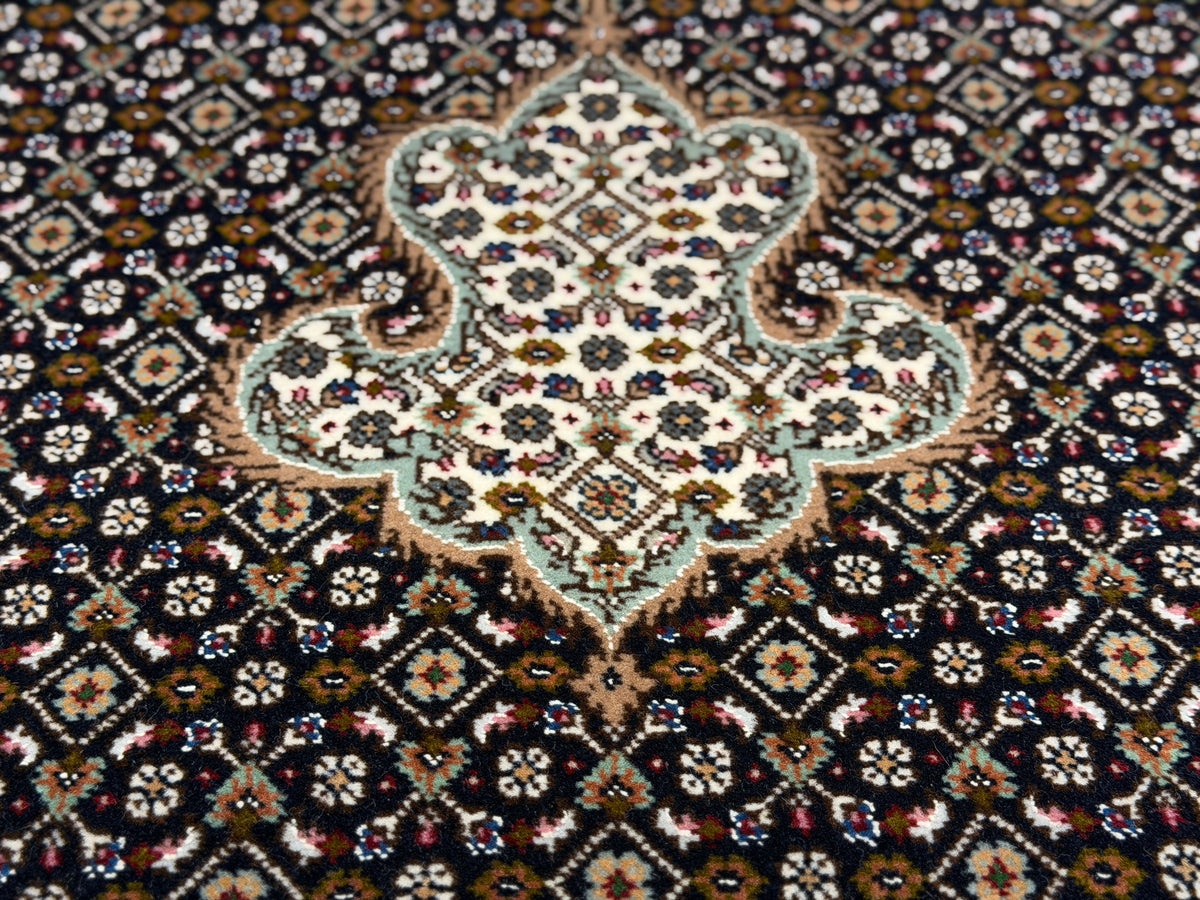 Hand-Knotted Persian Tabriz Mahi Rug - 6'8"x10'