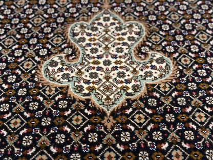 Hand-Knotted Persian Tabriz Mahi Rug - 6'8"x10'