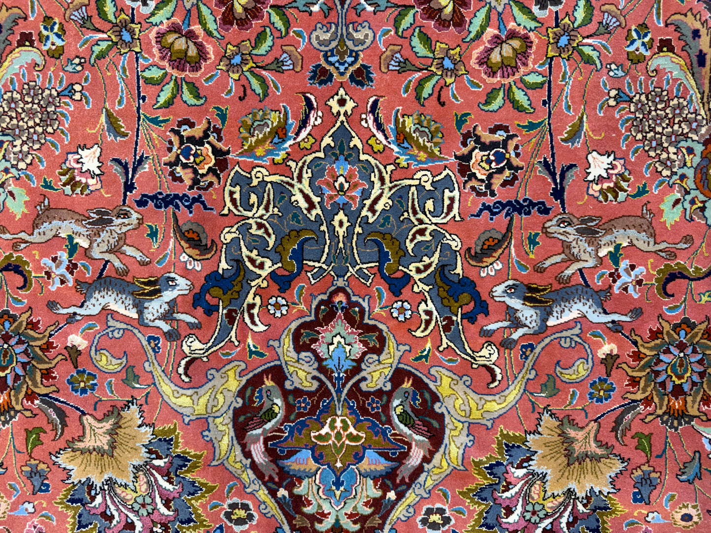 11’7”x17’2” Very Fine Hand-Knotted Signed Persian Tabriz Pictorial Area Rug