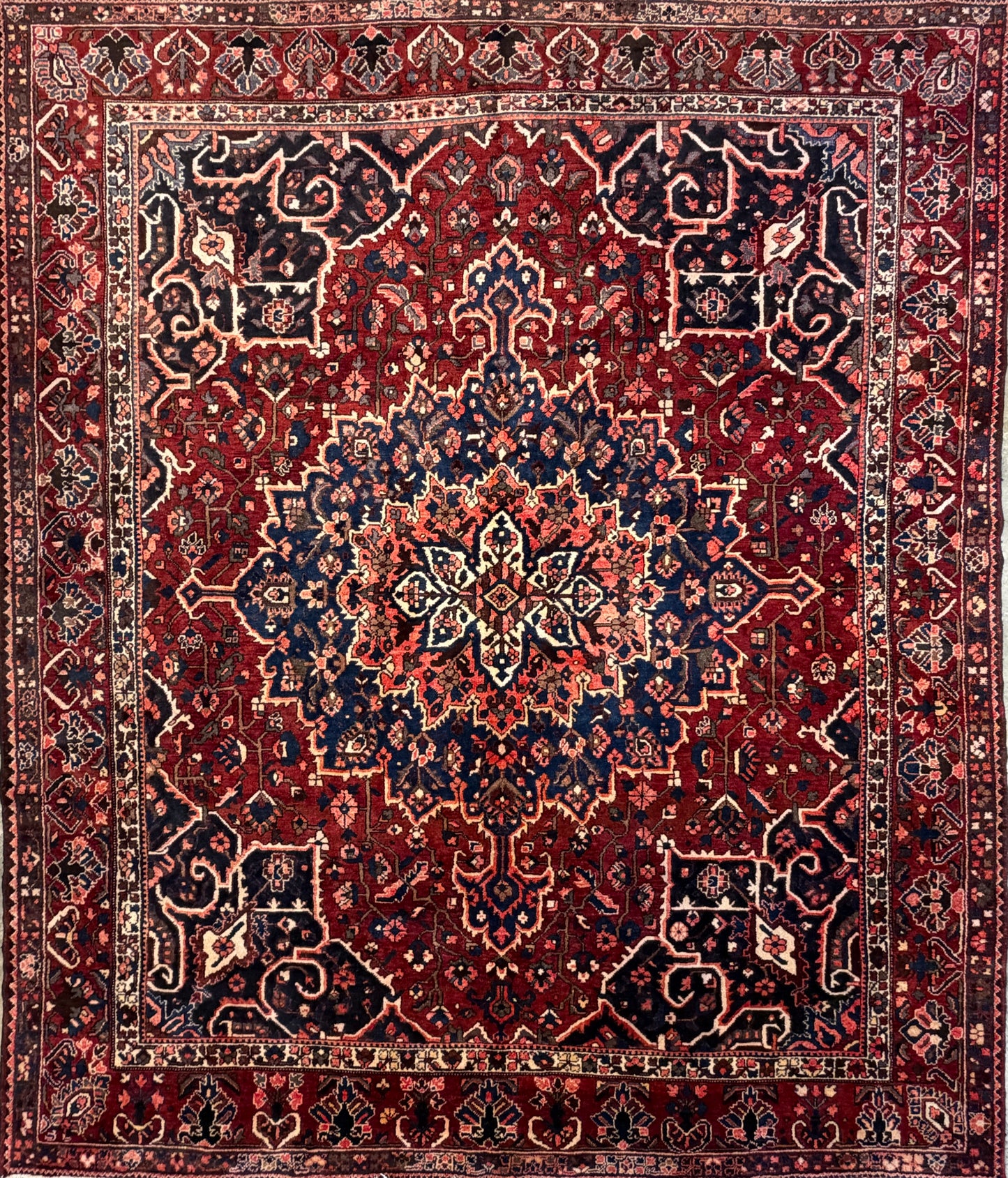 Hand-Knotted Persian Bakhtiari Rug - 10’4”x12’3”