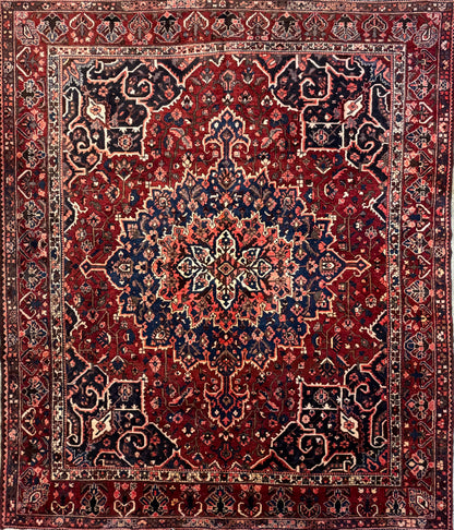 Hand-Knotted Persian Bakhtiari Rug - 10’4”x12’3”