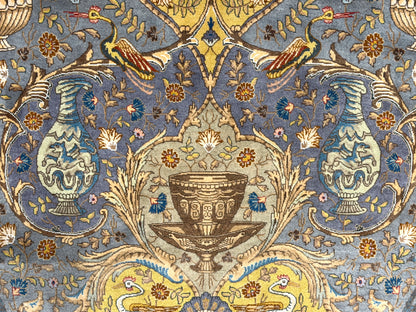 Hand-Knotted 60 Raj Pictorial Persian Tabriz Rug - Signed Nazeri - 5'10"x8'3"