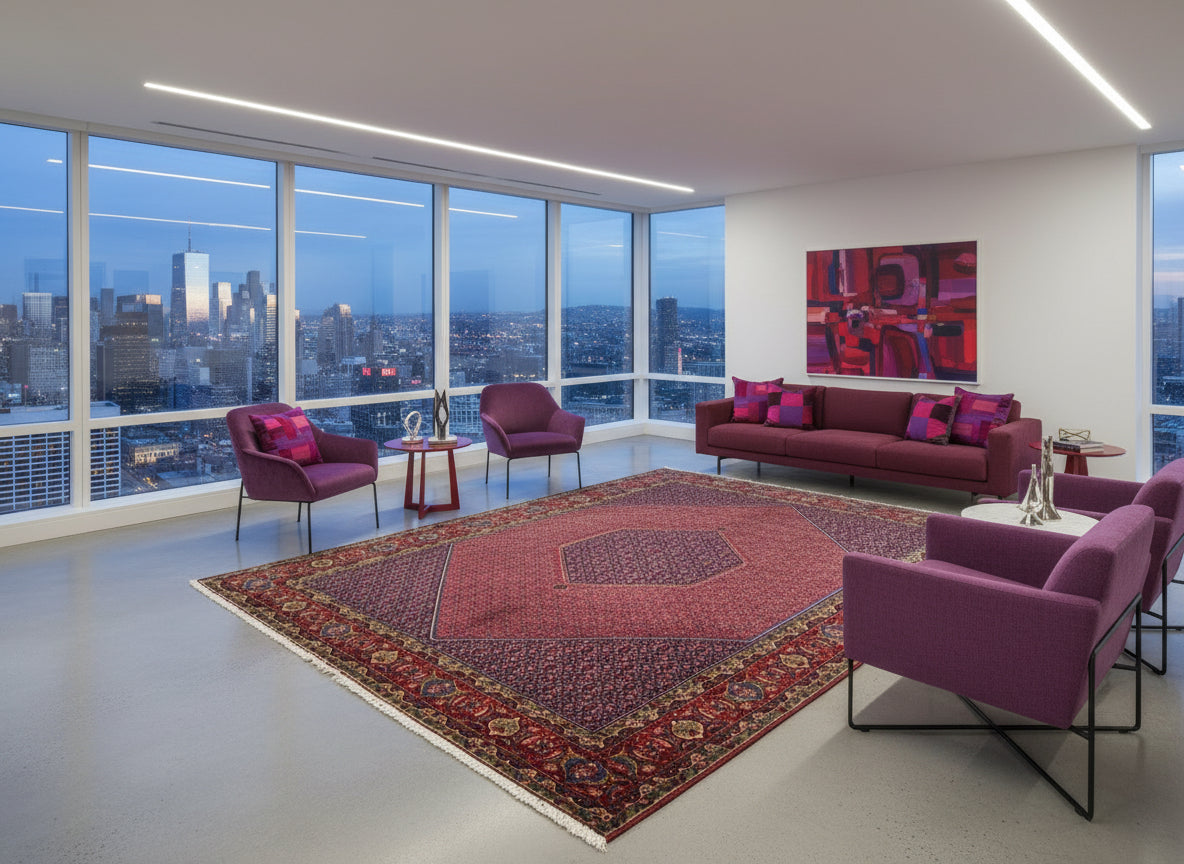 10’x13’ Hand-Knotted Wool Bidjar Persian Area Rug 10x13 Handmade Carpet