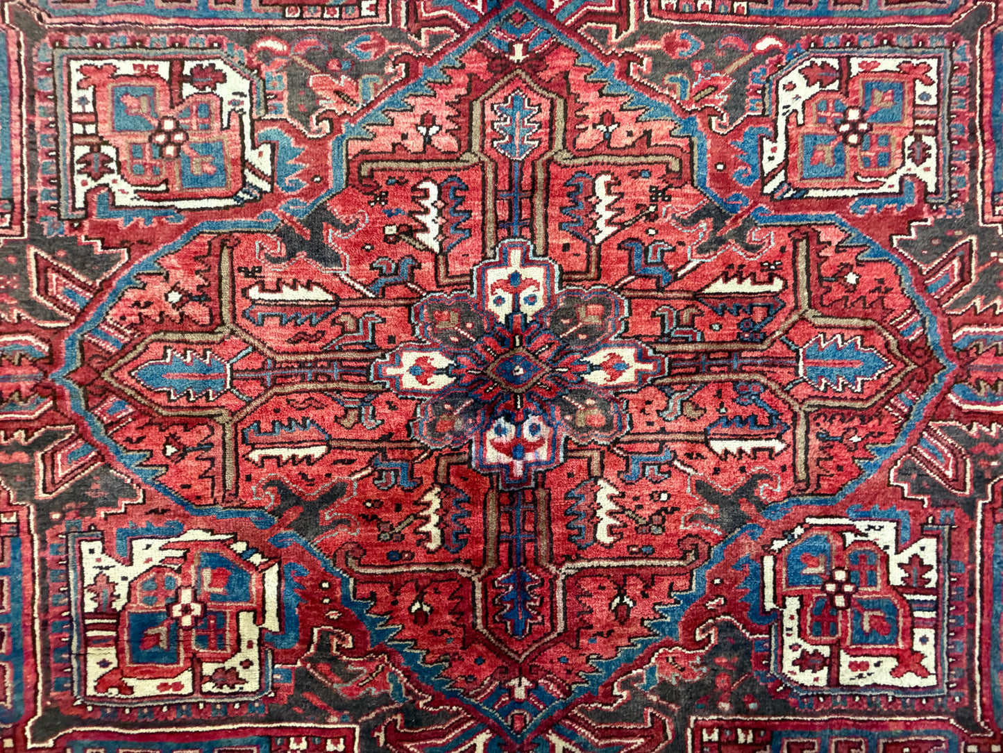 Hand-Knotted Persian Heriz Rug - 9’8”x13’1”