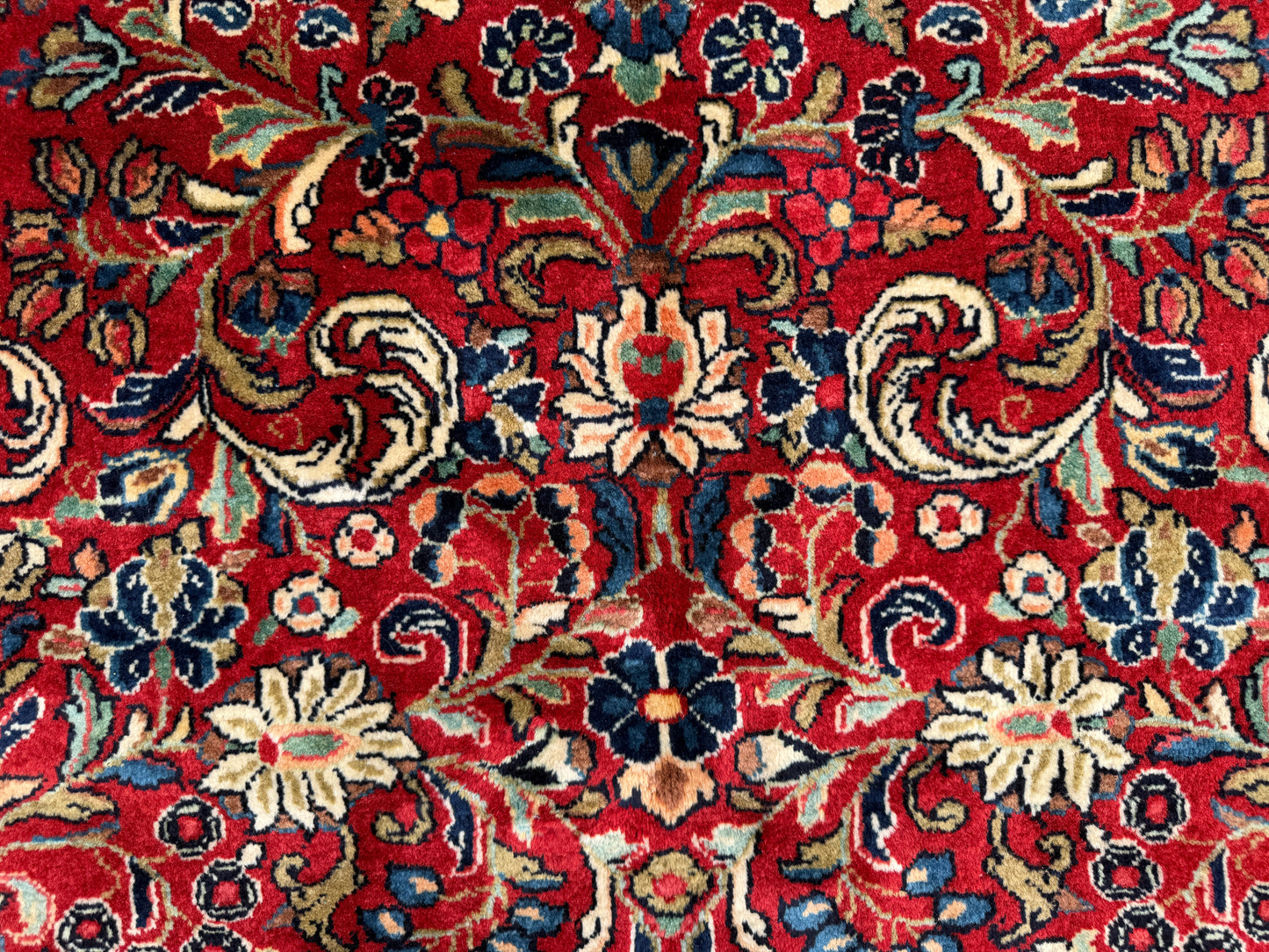 Hand-Knotted Persian Sarouk Rug - 10’x21’8”