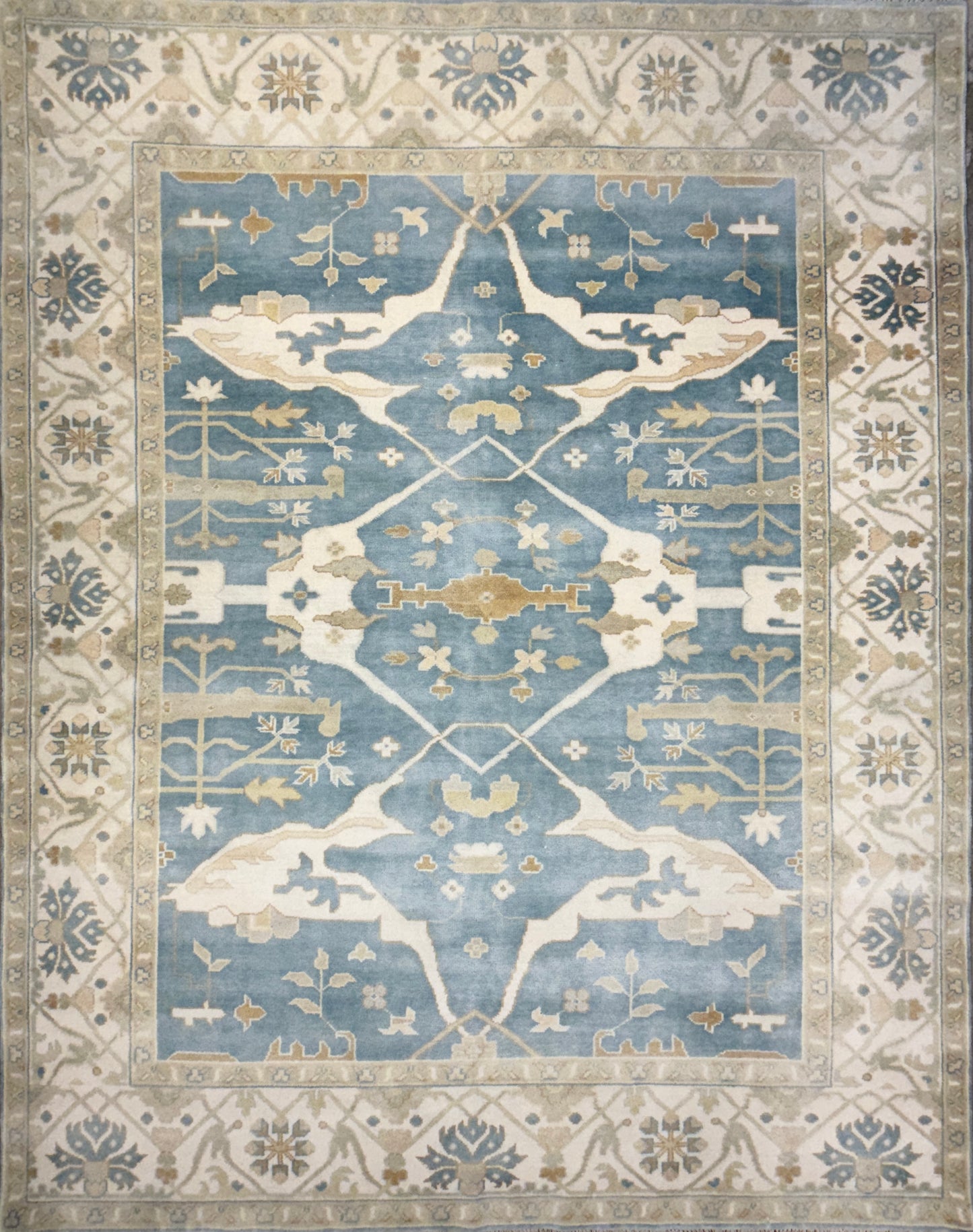 7’10”x10’ Hand-Knotted Wool Oushak Area Rug
