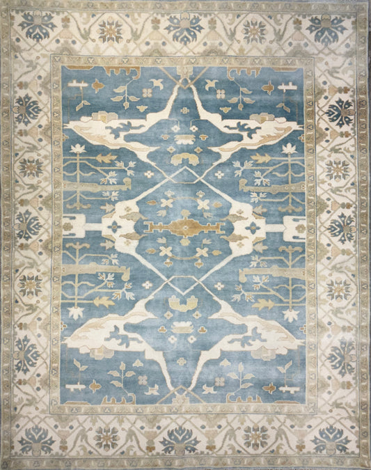 7’10”x10’ Hand-Knotted Wool Oushak Area Rug