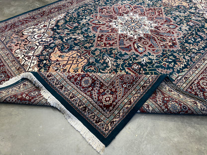 9’9”x13’10” Hand-Knotted Wool IndoHeriz Area Rug