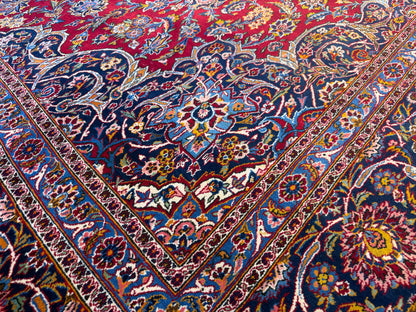 Antique Hand-Knotted Persian Kashan Rug - 10’4”x17’6”