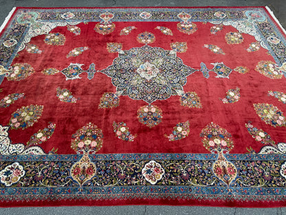 12’10x18’6” Hand-Knotted Persian Tabriz Rug - Signed Torabi