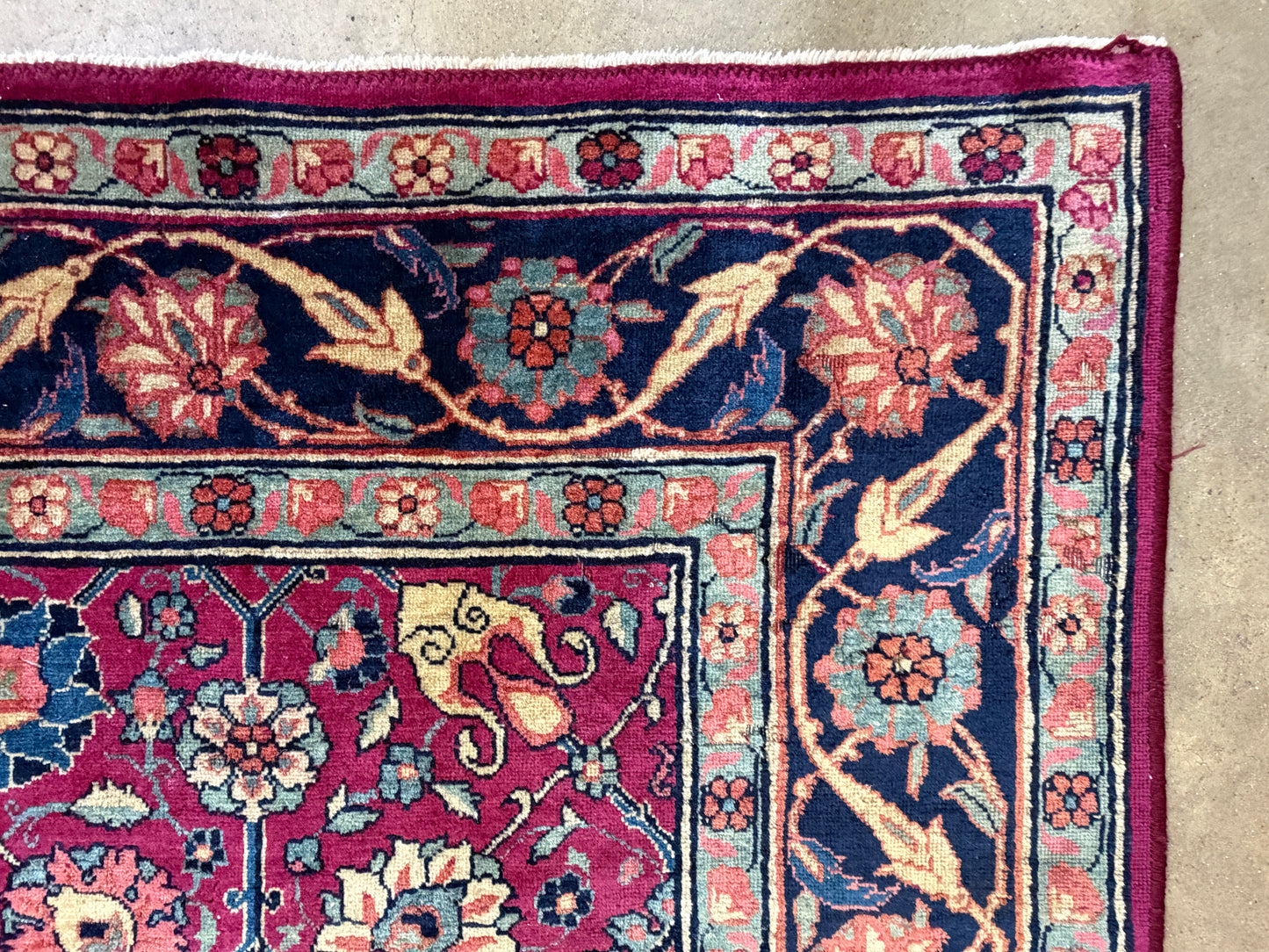 Hand-Knotted Antique Persian Kashan Rug - 4’5”x6’4”